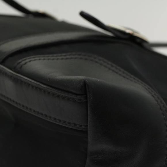 PRADA Tote Bag Leather Nylon Black Auth 48131 - Picture 15 of 16